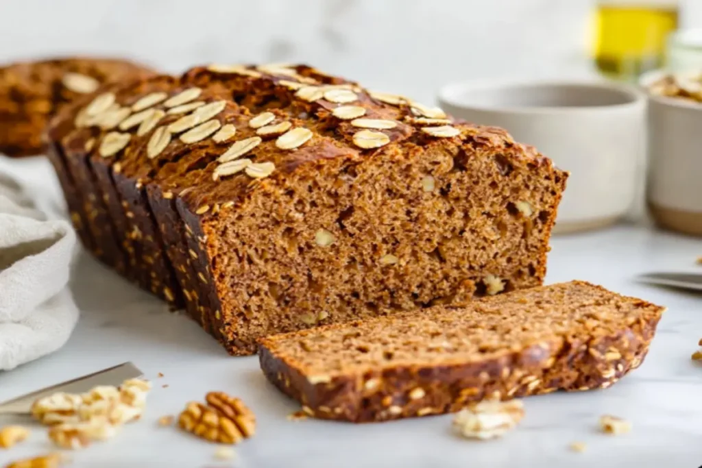 A visual representation of the nutritional benefits of date nut bread.